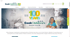 Desktop Screenshot of cookchildrens.org